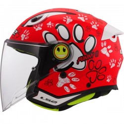 LS2 Funny Paws Red