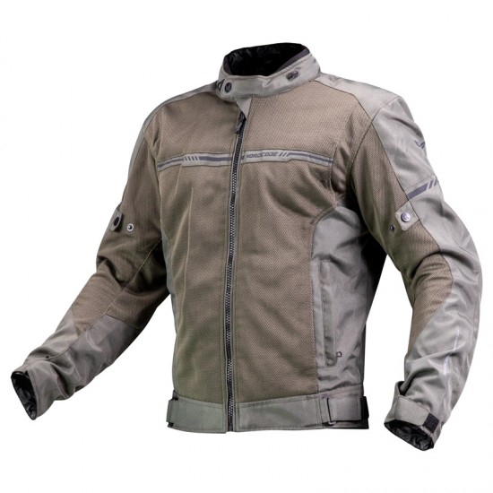 Nordcode Καλοκαιρινό Ανδρικό Μπουφάν Μηχανής Aero-R II Olive Grey