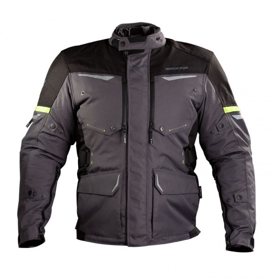Μπουφάν Μηχανής Nordcode Senegal Dark Grey Fluo