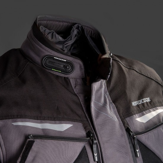 Μπουφάν Μηχανής Nordcode Senegal Dark Grey Fluo
