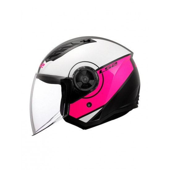 LS2 Airflow II Cover Matt White/Fuchsia