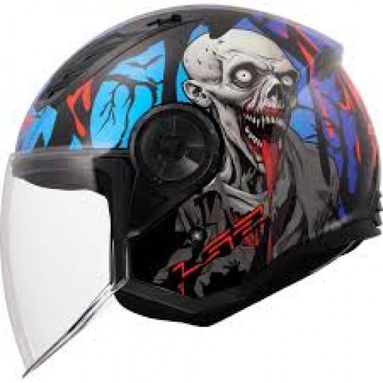 LS2 AIRFLOW II Zombie II Black Red Blue