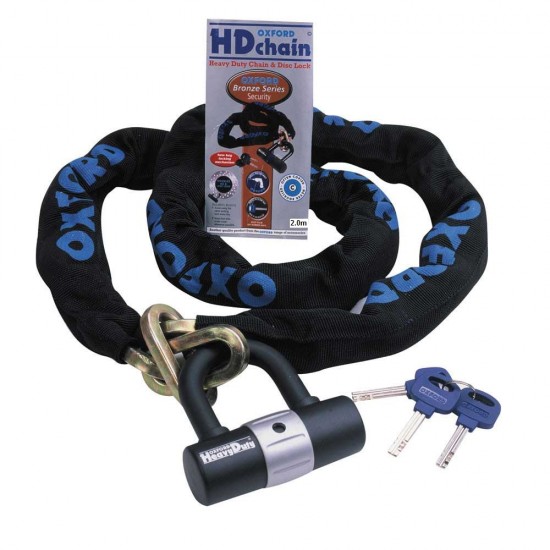 Αλυσίδα Με Λουκέτο Oxford Heavy Duty Μαύρη | 2m