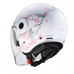 Caberg Uptown Bloom White Silver Pink